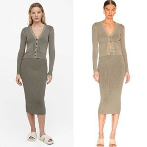 ANINE BING Julian Cardigan and Skirt Set S NWT